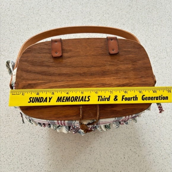 Longaberger Small Purse Basket w/ Liner 1992 Handmade Woven in USA Collectable - Picture 15 of 16